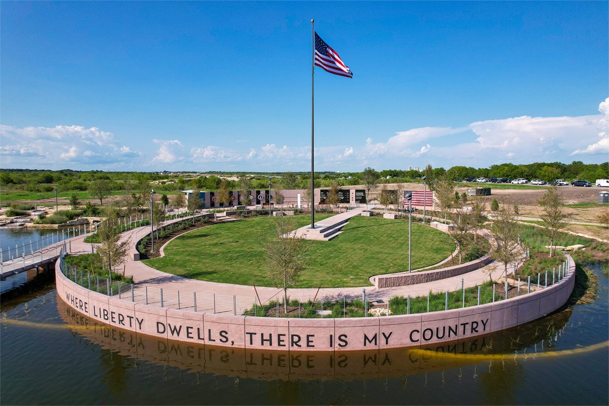 Heroes Memorial Park concrete plaza and flatwork